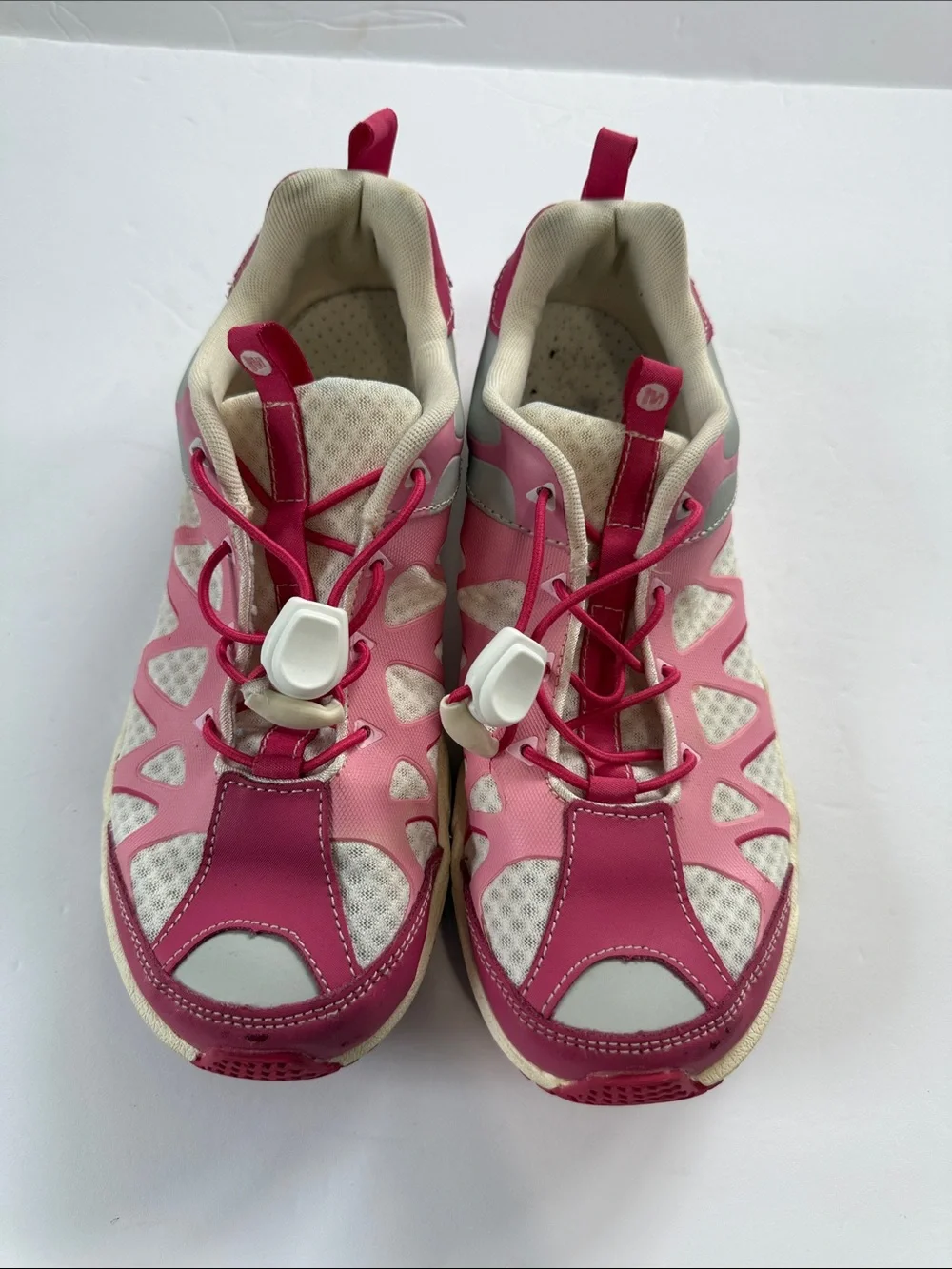 Merrell Kids Hot Pink and White Trail Sneakers